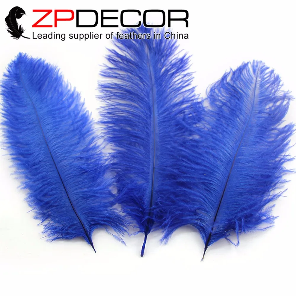 

ZPDECOR WHOLESALE 20-25cm(8-10inch) Good Quality 50pcs/lot Fantastic Royal Blue Dyed Decoration Ostrich Feathers for Wedding