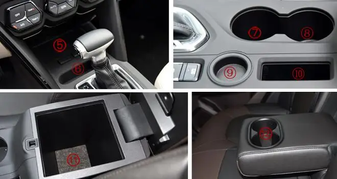 Car Anti-Dirty Pad Door Groove Gate Slot Cup Armrest Storage Anti-Slip Mat For GAC Trumpchi GS4 2015 2016 |