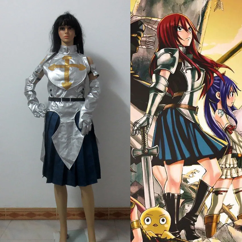

«Fairy Tail», «Дракон Cry Эрза Скарлет Косплэй костюм вечерние на Рождество и Хеллоуин; Индивидуальный заказ Любой Размер