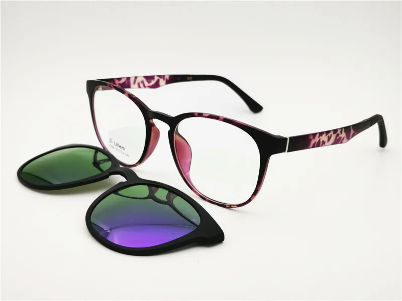 C3 dummy-purple lens 008 ULTEM rectro форма оптические оправы для очков с мегнатическим зажимом съемные поляризованные очки для близорукости дальнозоркости унисекс - Цвет оправы: C3 dummy-purple lens