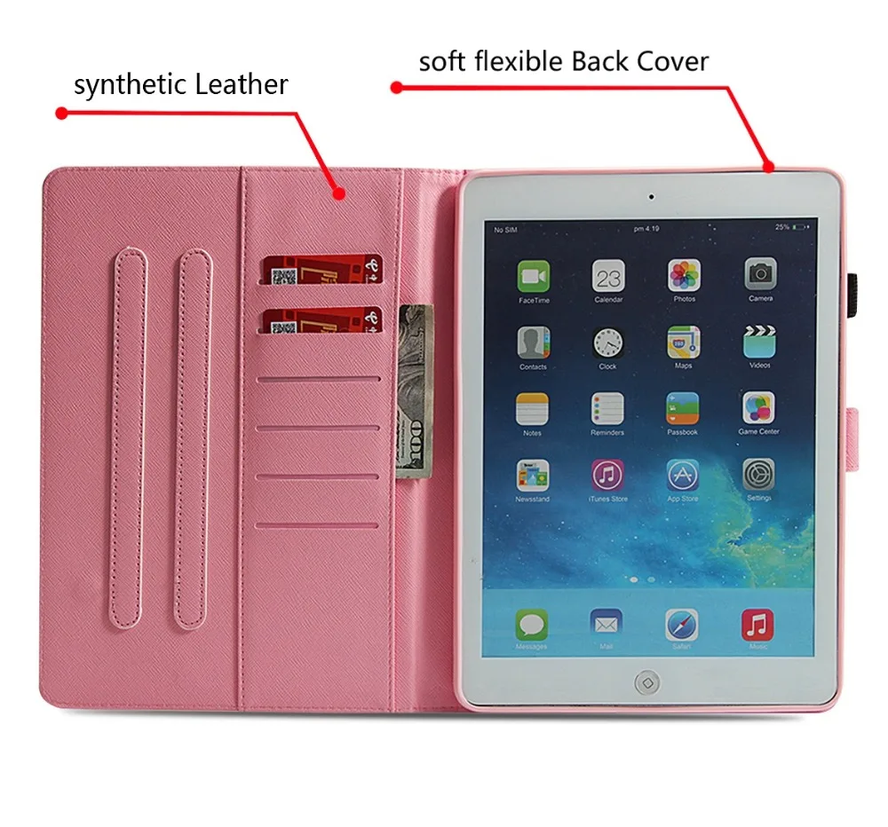 Шар Медведь Pattern PU и ПК с карт памяти чехол для iPad 2017 2018 9 7 дюйма воздуха 12 Pro 10 5 Mini