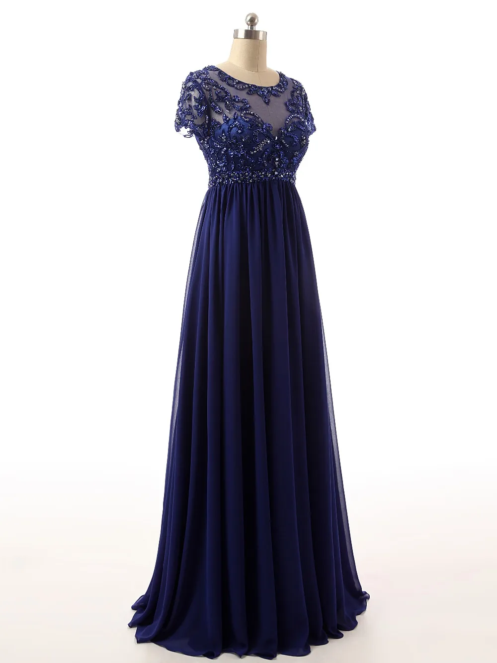 Вечернее платье 2017 длинное шифоновое А силуэта с рукавами крылышками|robe de soiree|gown