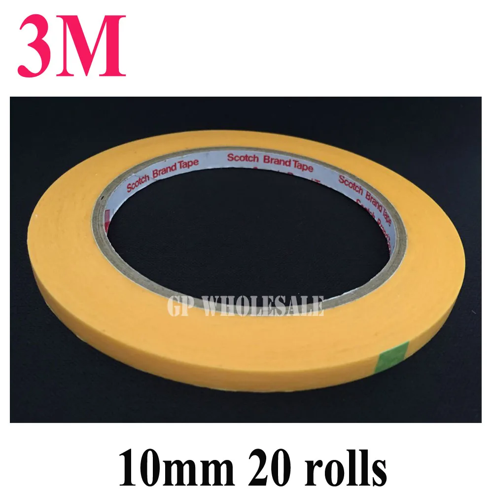

20x 3M New 10mm*50M High Temperature Resistant Adhesive Masking Tape 3M244 for Hold Bundle Seal and Paint masking #26