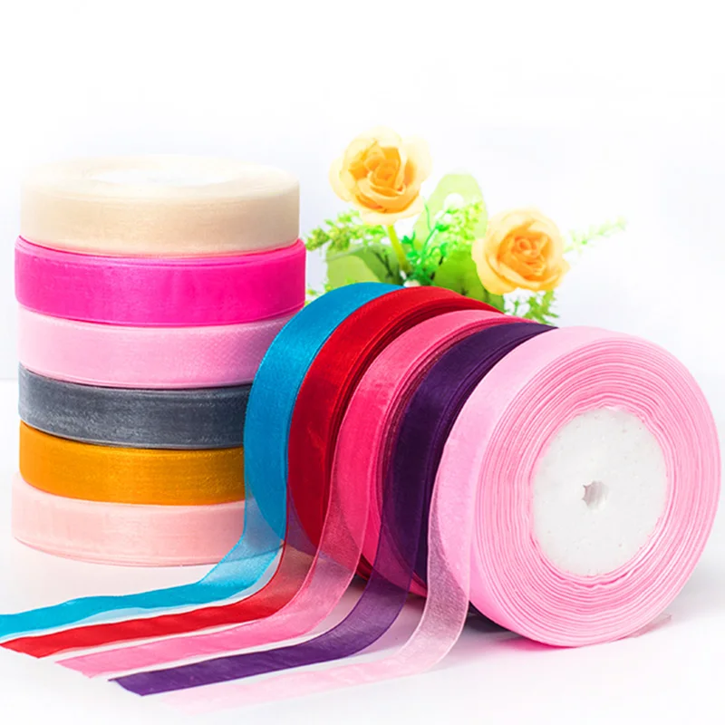 50 ярдов/партия ленты из органзы 5/8 дюйма (15 мм)|packaging decoration|organza ribbonribbon decoration |