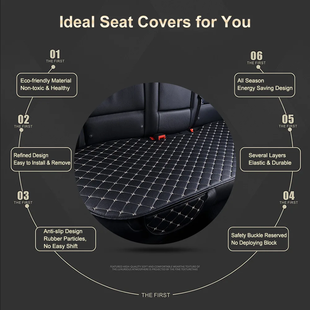 Кожаные чехлы для автомобильных сидений 3 шт. на все сиденья большинства