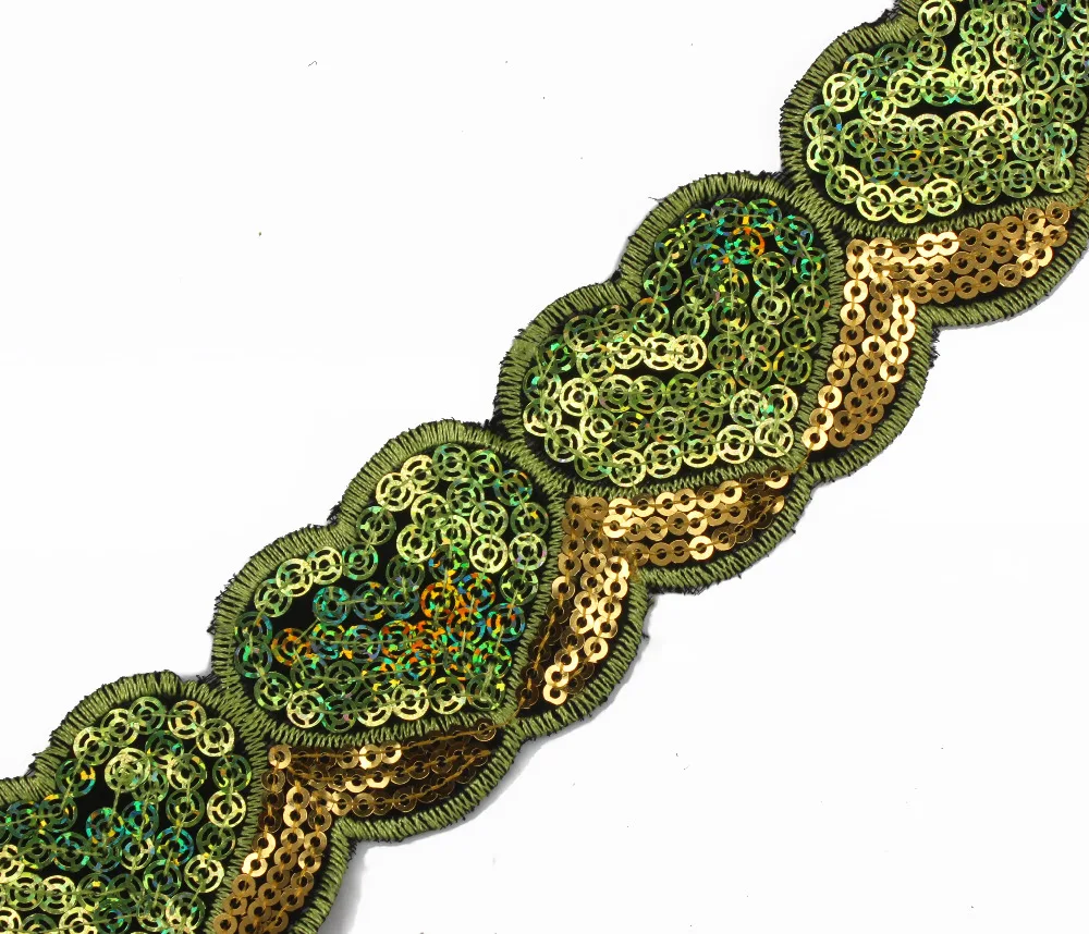 Кружевная ткань с золотыми блестками 7 ярдов вышивка сердечком для танцев T1470|motif