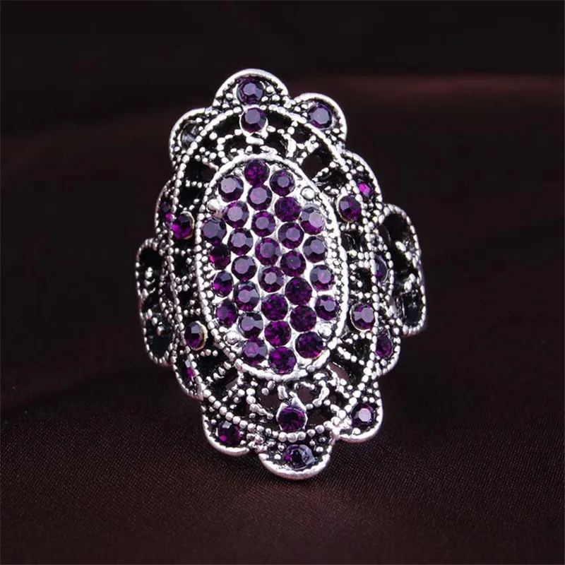 Новое модное ретро Ювелирное кольцо ANILLO уникальное посеребренное с большим