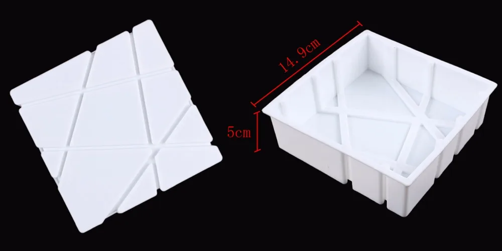 SHENHONG саржевый блок 3D силиконовые формы для торта геометрический квадрат