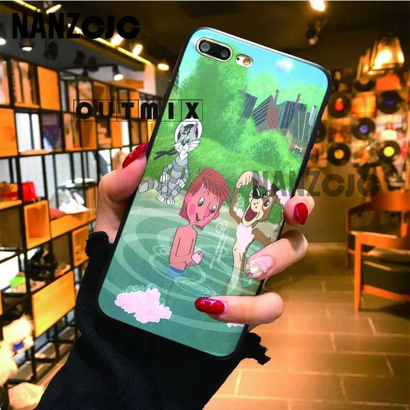 Три от Prostokvashino Мягкий силиконовый чехол задняя для iPhone 6 plus 6s 55 s SE 7 8 X XS max XR Чехлы