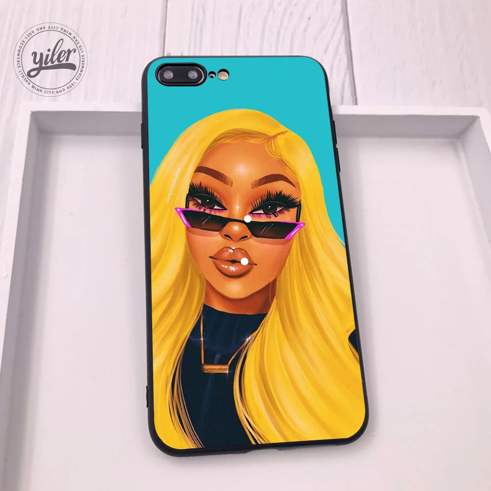 Модный черный чехол для девочек iPhone 11 Pro XS Max, чехол для телефона, чехол для iPhone XS XR 6 7 8 Plus чехол для iPhone 5 5S SE 6S - Цвет: 13