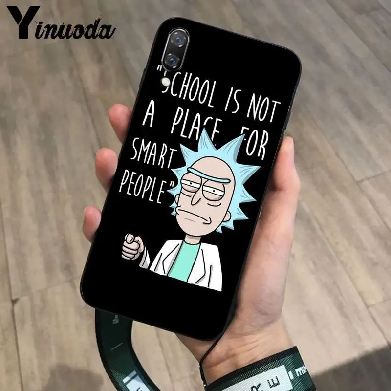 A16 Yinuoda мультфильм Рик и Морти ТПУ мягкий силиконовый черный чехол для телефона для Haiwei P9 P 10 Plus P20 P20 Pro Honor 9 10 чехол - Цвет: A16