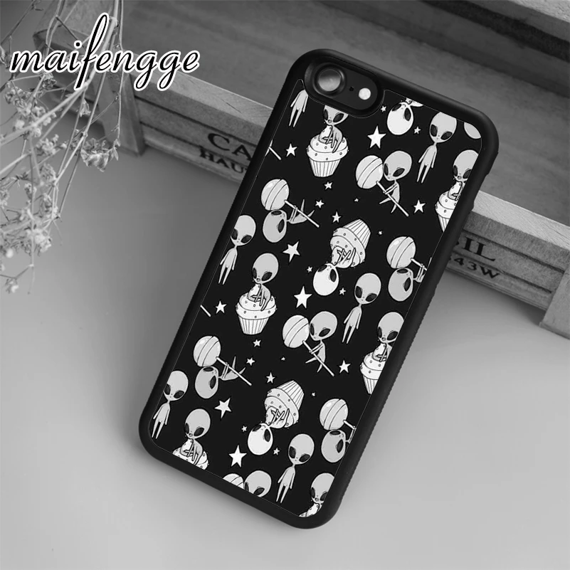 Чехол maifengge с изображением инопланетянина марсиана космоса звезд НЛО для iPhone 5 6 7 8