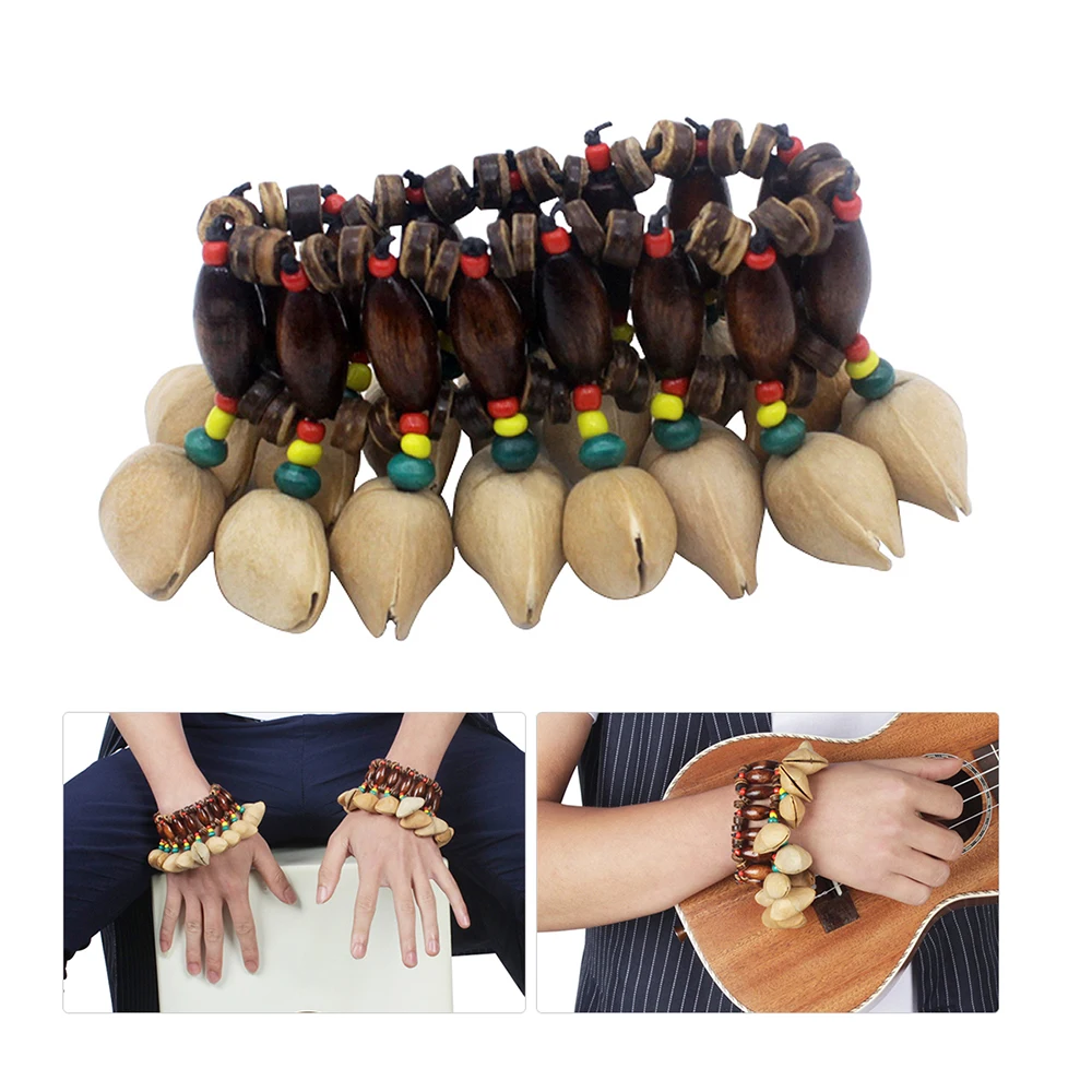 Ручная работа гайки ракушки браслет Колокольчик для Djembe Африканский барабан Conga