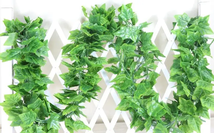 Super dense 2.4m artificial grape leaves 90 other Boston ivy vines decorated fake flower cane wholesale HH08 | Дом и сад