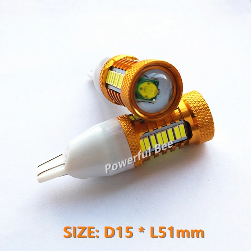 2 x T15/w16w 1156/ba15s/p21w T20/7440 18W Светодиодный фонарь белого цвета 700LM DRL задний тормоз