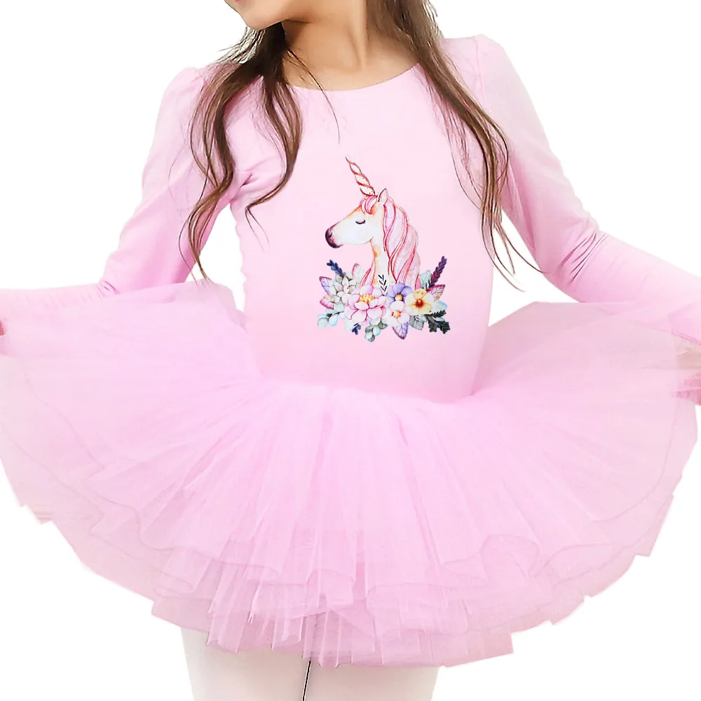 

BAOHULU Long Sleeve Teens Girls Ballet Dress Ballerina Costume Kids Dance Wear Tutu Cartoon Princess Dress for Children