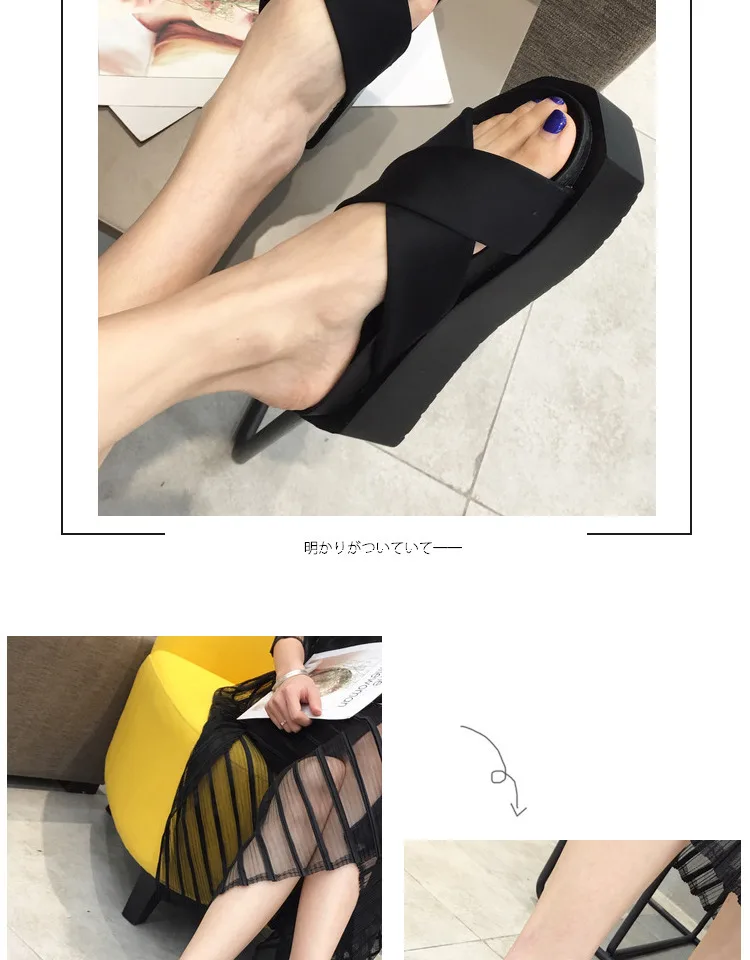 Летние туфли с носком; Туфли на танкетке с каблуком-столбиком; soulier femme; Новое поступление; повседневные сандалии с ремешками; однотонные шлепанцы без задника
