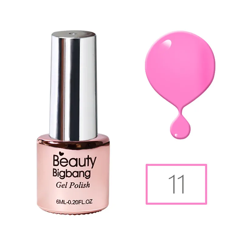 BeautyBigBang, 6 мл, чистый цвет, Гель-лак для ногтей, УФ светодиодный, лампа, гель-лаки для дизайна ногтей, маникюрный Топ, впитывающий Гель-лак для ногтей - Цвет: 011