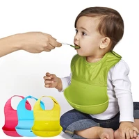 2721cm baby bib children eat pocket waterproof silicone baby saliva towel maternal and infant supplies b0066