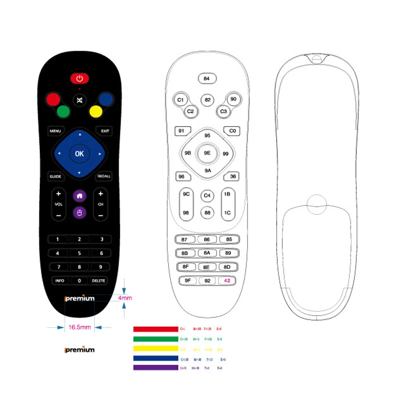 Новый умный пульт дистанционного управления Ipremium 433 для Tv online i7 i9 Migo Box OTT TV Set Top