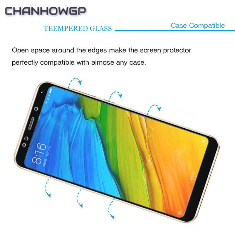 Закаленное стекло с полным покрытием для Xiaomi Redmi 5 Redmi5 Plus Защитная пленка
