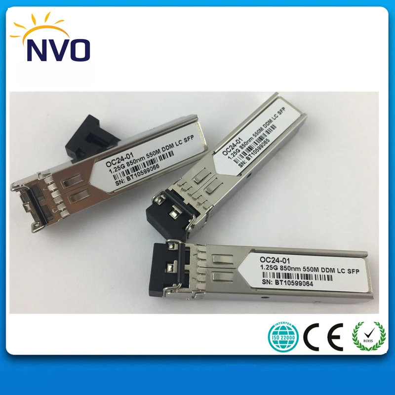 Бесплатная доставка 1 25G MM DX 850nm 550 M LC DDM волоконно оптический SFP трансивер 550nm SPF