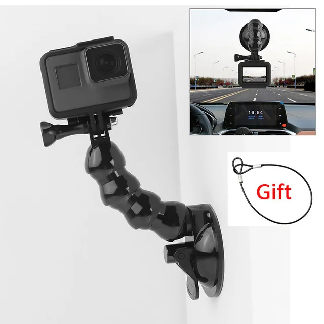 Автомобильный держатель на присоске из стекла с креплением на присоске для Gopro Hero 8 7 6 5 4 Sjcam Yi DJI OSMO аксессуары для экшн-камеры