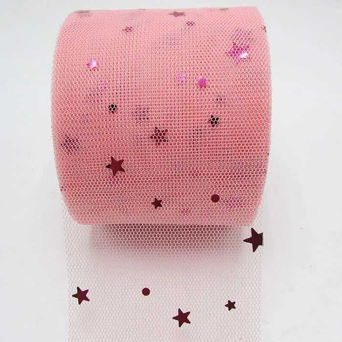 korea pink 6 см x 25 ярдов кроя из сетчатой ткани для детей заколки для волос аксессуары DIY ручной работы сетчатая лента - Цвет: korea pink