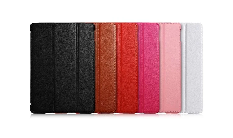 Чехол для ipad air 2, роскошный чехол из натуральной кожи для ipad air2, Модный чехол с текстурой личи для ipad air 2, черный, коричневый, розовый
