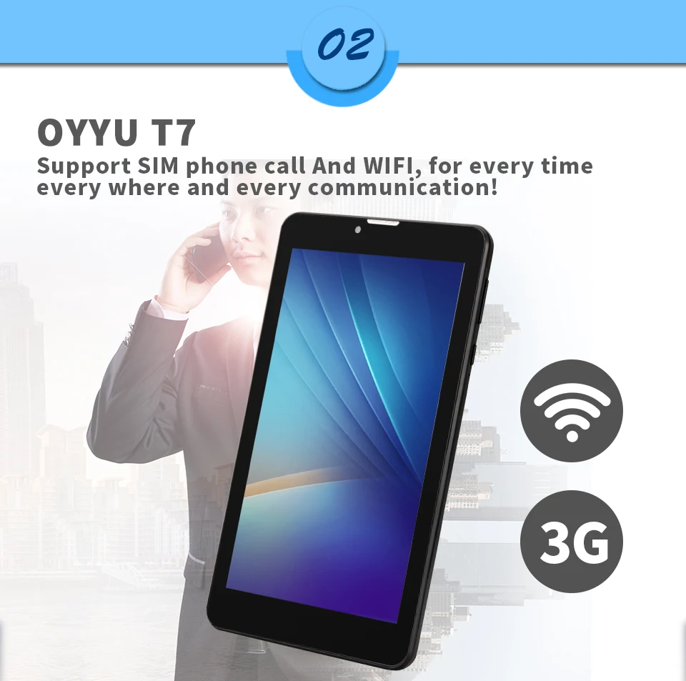 3g Телефонный звонок планшетный ПК Android 6 0 OYYU T7 MT8321A/B 4 ядра 1. Гц 1G RAM + 16 ГБ Встроенная