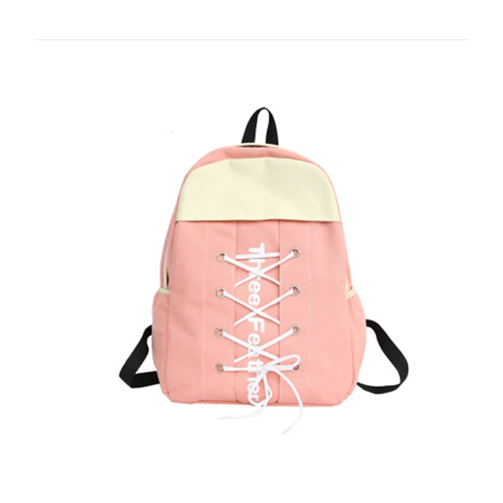 Модный холщовый рюкзак с алфавитом школьная сумка дорожная шнурки для