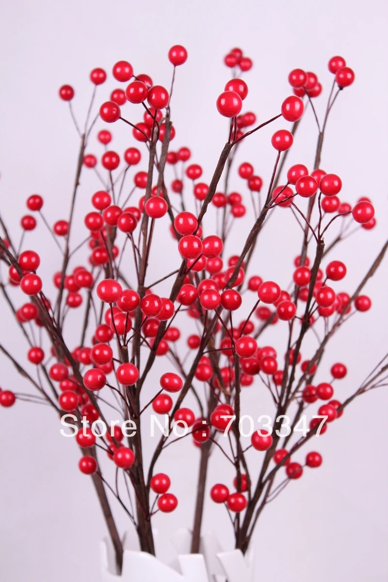 Новое поступление! (120 шт./лот) искусственные ягоды спрей красные оранжевые