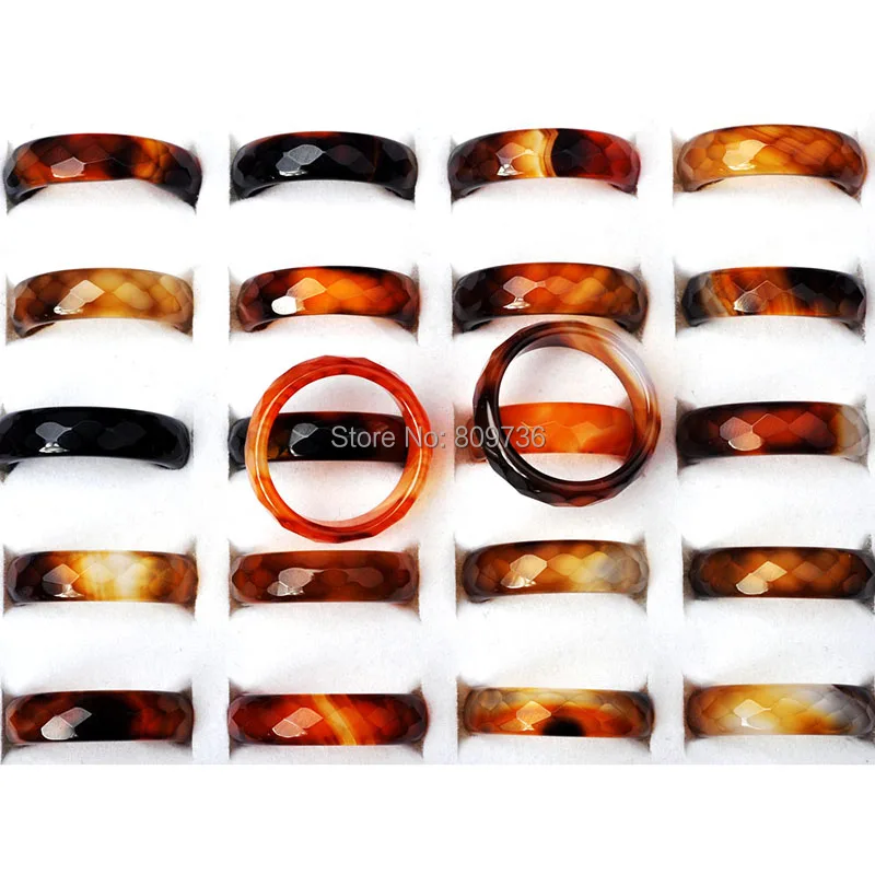 10 шт./партия Микс из натурального камня кольца ювелирные изделия для мужчин и