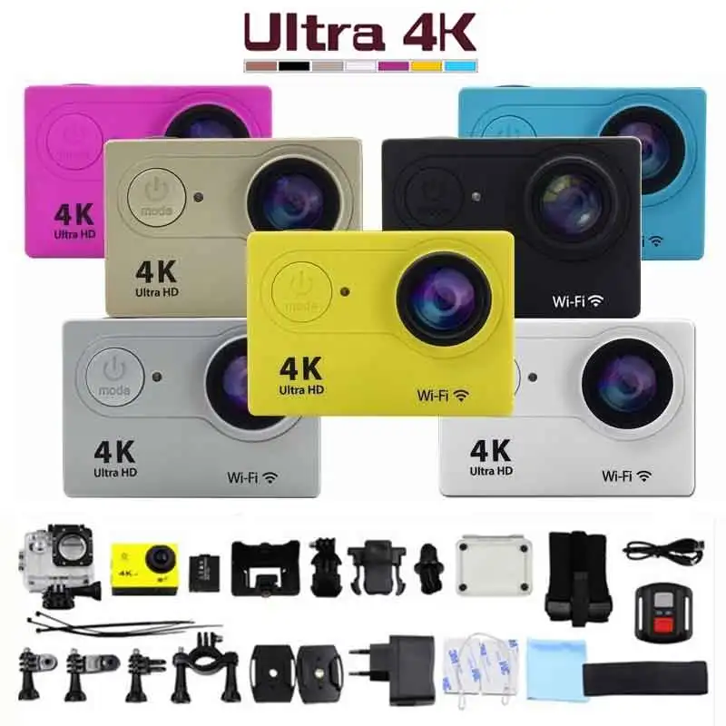Ультра HD 4K Экшн камера WiFi 2 0 &quot170 градусов 30 м Go подводный водонепроницаемый Pro