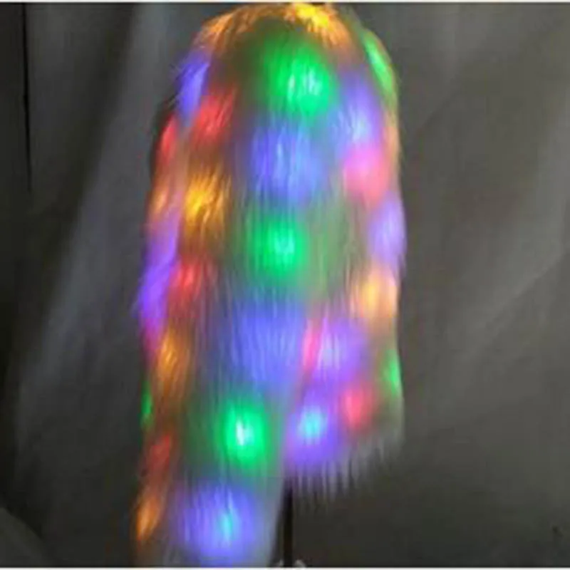 Высокая имитация меха пальто Сценические костюмы женский костюм Рождественская