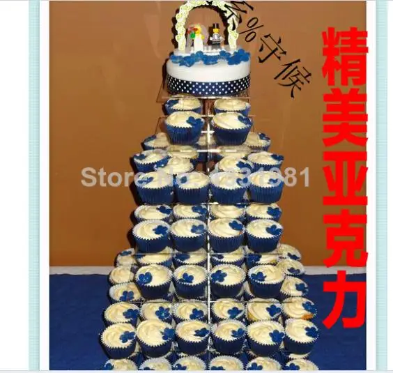 

Seven European cake aircraft square acrylic cake tier Luxury hotel dessert aircraft champagne acrylic cupcake stand