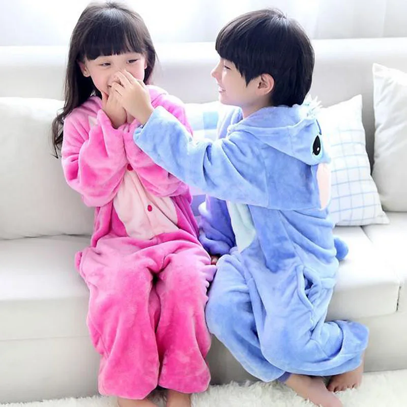 Onesie/Детские пижамы кигуруми с единорогом; Пижама с рисунком панды, единорога, стежка; Фланелевая Пижама для мальчиков и девочек; забавные пижамы с капюшоном для косплея