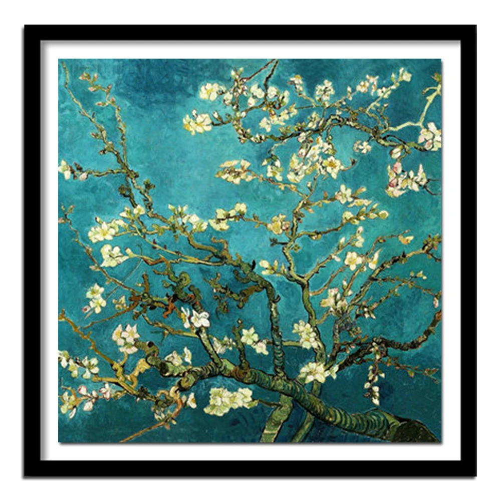 Full Diamond Embroidery World Famous Almond Blossom By Van Gogh Diy Diamond Painting A Craft Decorated Living Room A Good Gift