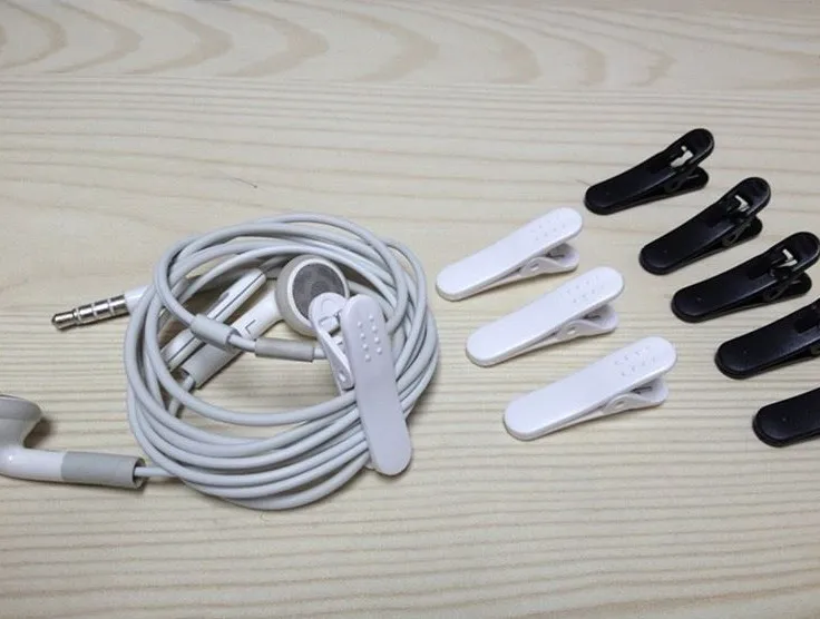 40 шт./лот зажимы для кабеля наушников Зажим воротника гарнитуры зажим провода