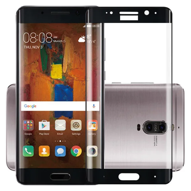 Изогнутое закаленное стекло с полным покрытием для Huawei Mate 9 Pro защита экрана