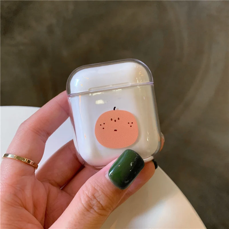 02 Чехол для Airpods с милым рисунком, прозрачный жесткий чехол s для AirPods, защитный чехол, мультяшный Bluetooth беспроводной чехол для наушников - Цвет: 02