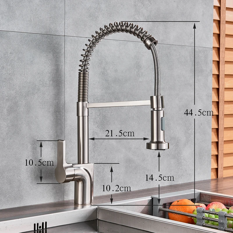 Матовый черный кухонный смеситель с вытяжным носиком для кухонной раковины