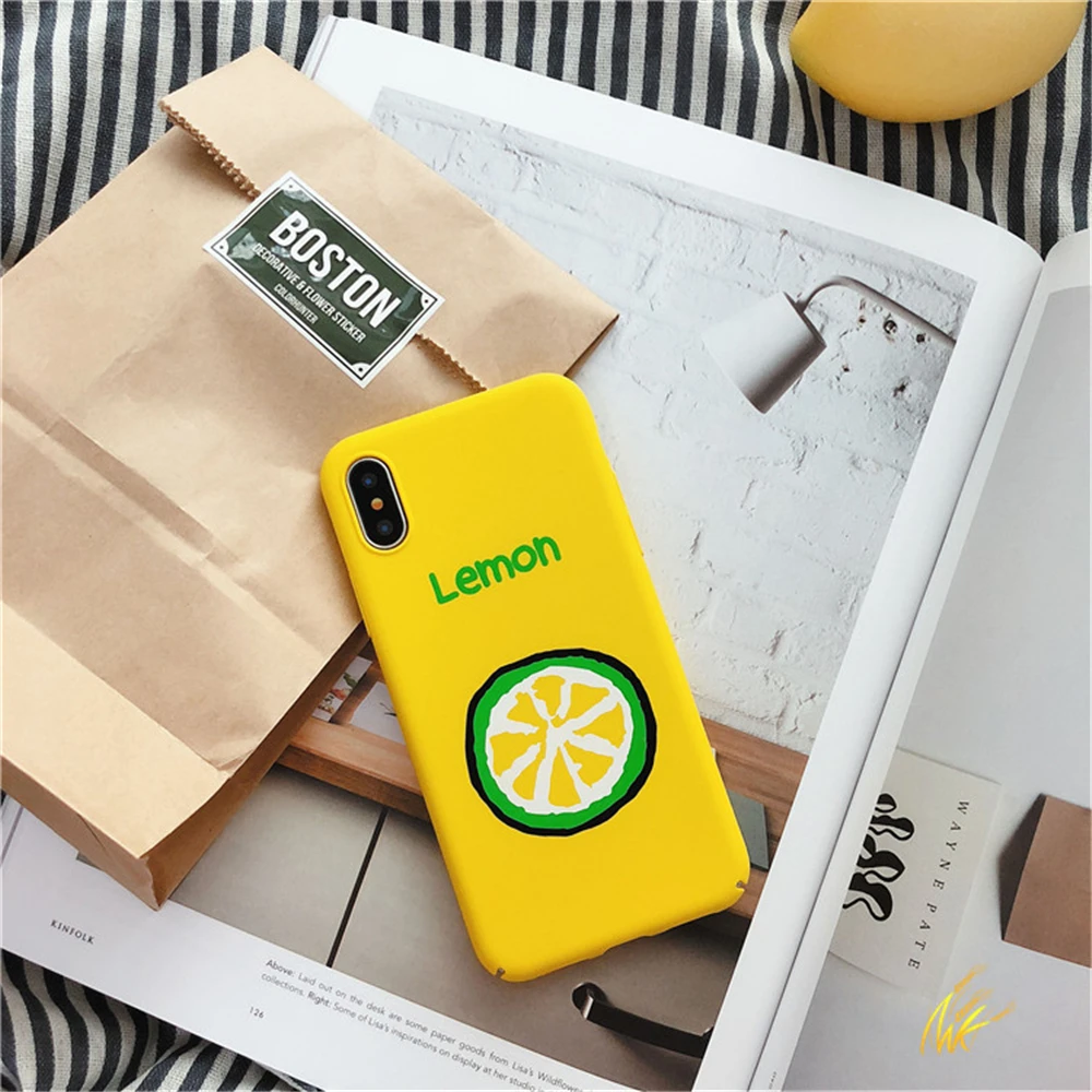 Summer fruit Strawberry watermelon Orange lemon Cartoon Pattern Phone Case For iPhone 6 6S Plus 7 8 X 10 Hard PC Cover Capa |