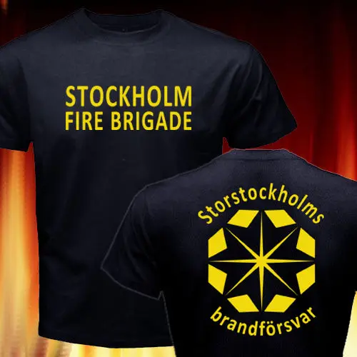 Швеция Storstockholms Brandforsvar Стокгольмская пожарная бригада 2019 Мужская мода мультяшный