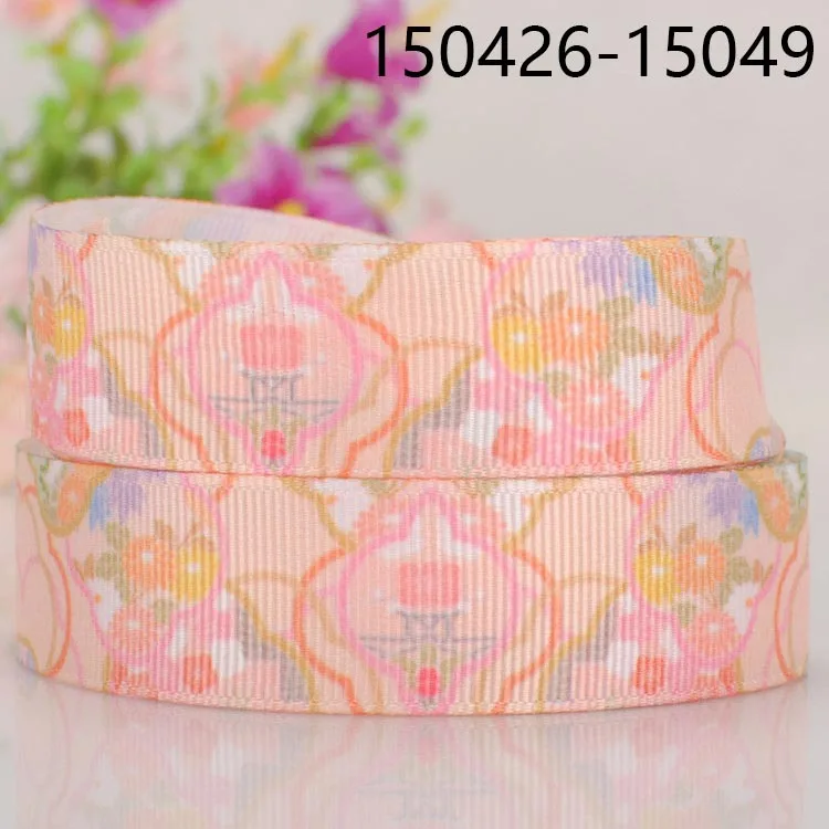 10 ярдов Различные размеры японский стиль печатная Grosgrain лента японские цветы