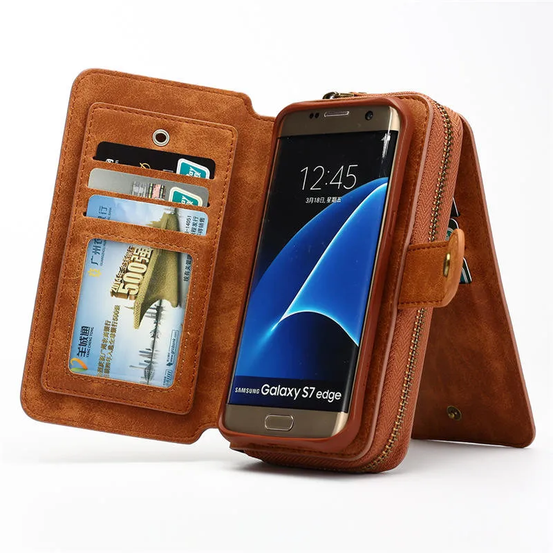 BRG многофункциональный кожаный чехол кошелек для SS S8 S9 Plus NOTE5 Note8 9 S10 S10e Note10 Pro на