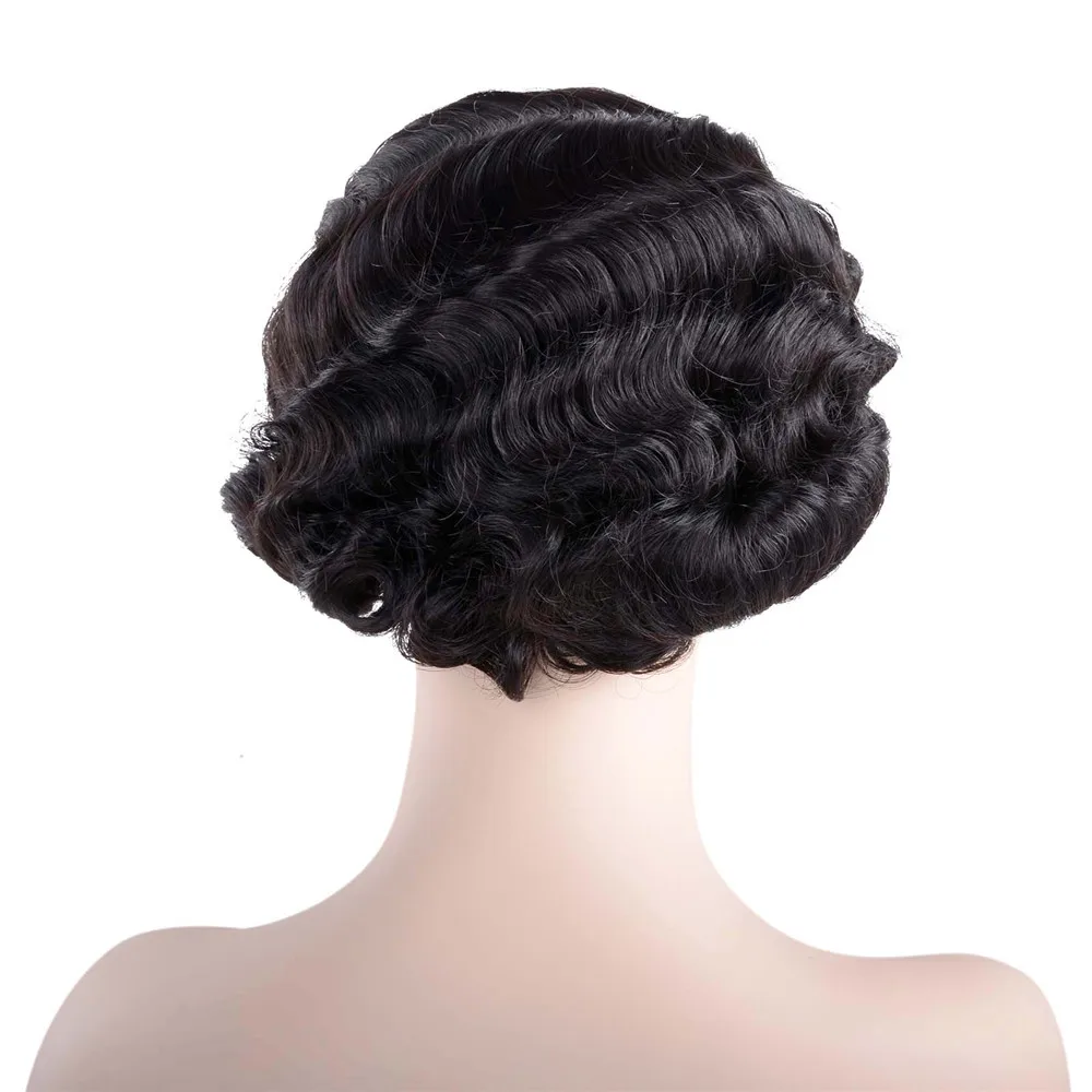 Парик Eva Green для костюма Мисс Перегрин для взрослых женщин с винтажными короткими кудрями в стиле 1920-х годов для Хэллоуина.