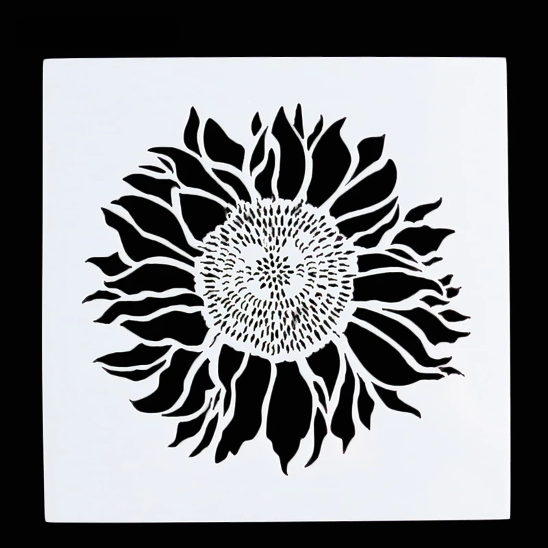 Подсолнухи трафареты для выпечки DIY Скрап заказ фотоальбом Декоративные