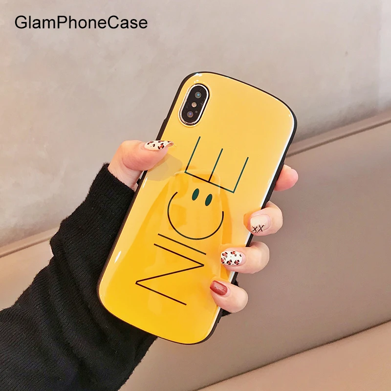 Чехол для телефона GlamPhoneCase Blu-Ray Smiley Face iPhone XS Max XR 8 8plus 7 7plus 6S 6splus 6 6plus с надписью