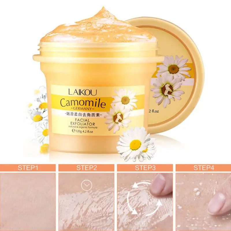 

120g Facial Cleanser Natural Organic Facial Exfoliator Exfoliating Cream Whitening Peeling Cream Gel Face Facial Scrub Removal